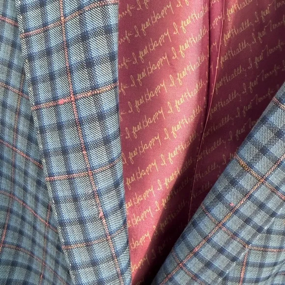 Tom James $1500 custom Blue Plaid Women’s Tailored Blazer never worn bespoke - Picture 7 of 13